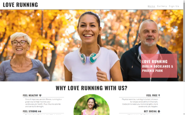 Picture with a link to Love Running portfolio section