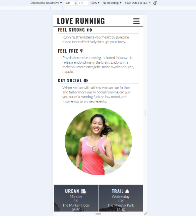 Love Running Information mobile image